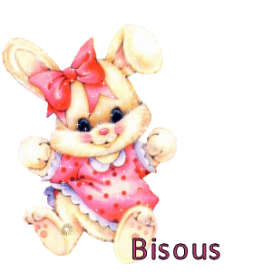 gif bisous lapine